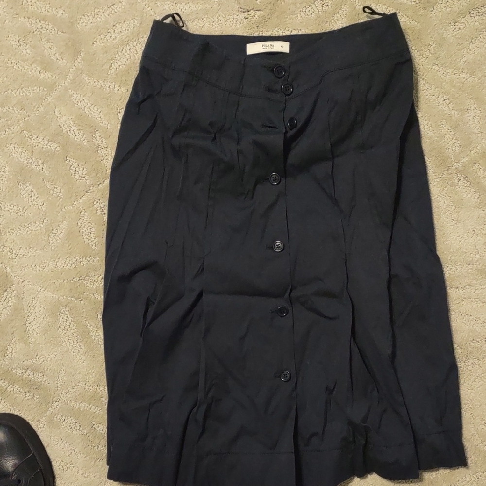 Zara Black Button-Front Pencil Skirt